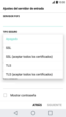 Pulsa Apagado para desactivar la función. Pulsa Apagado para desactivar la función.