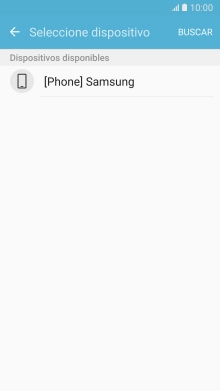 Pulsa el dispositivo Bluetooth deseado y espera un momento mientras se transfiere el archivo.