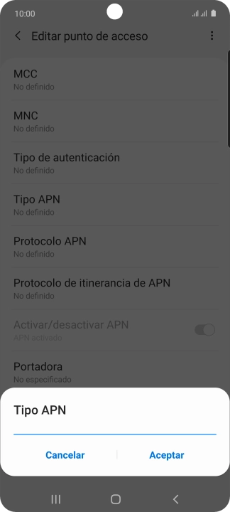 Introduce default y pulsa Aceptar. Introduce default y pulsa Aceptar.