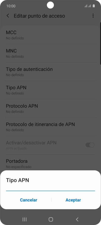 Introduce default y pulsa Aceptar. Introduce default y pulsa Aceptar.