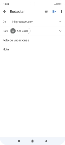 Pulsa el icono de anexos. Pulsa el icono de anexos.