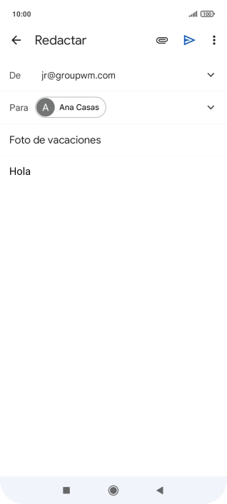 Pulsa el icono de anexos. Pulsa el icono de anexos.