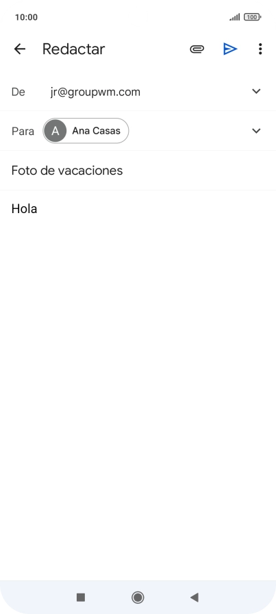 Pulsa el icono de anexos. Pulsa el icono de anexos.