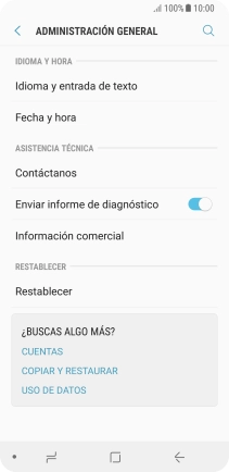 Pulsa Fecha y hora.