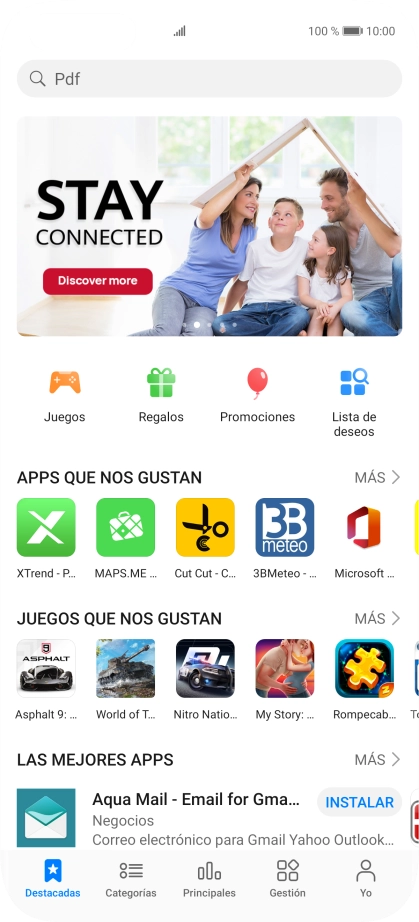 Pulsa Gestión.