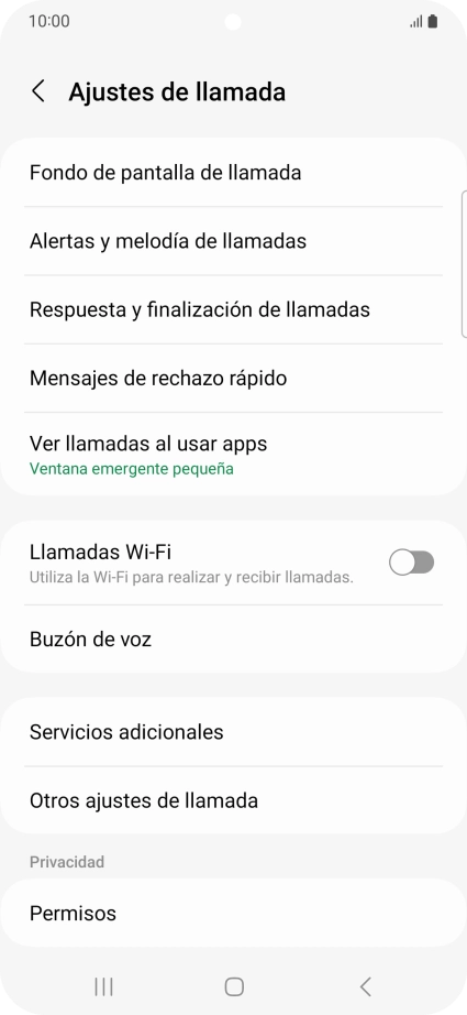 Pulsa Servicios adicionales. Pulsa Servicios adicionales.