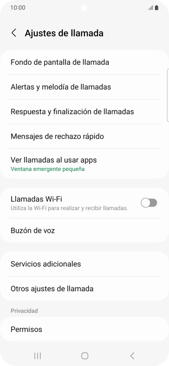 Pulsa Servicios adicionales. Pulsa Servicios adicionales.
