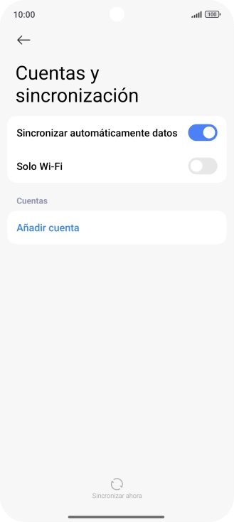 Pulsa Añadir cuenta. Pulsa Añadir cuenta.