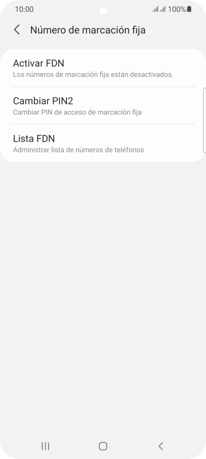 Pulsa Activar FDN. Pulsa Activar FDN.
