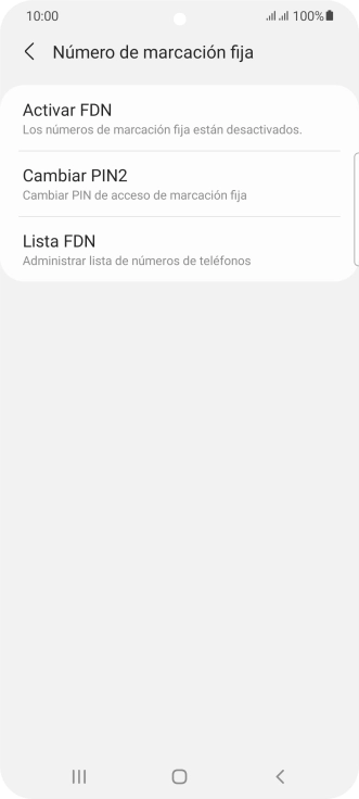 Pulsa Activar FDN. Pulsa Activar FDN.