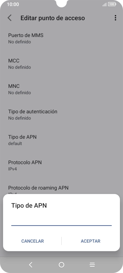 Introduce default y pulsa ACEPTAR. Introduce default y pulsa ACEPTAR.