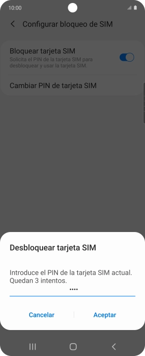 Introduce tu código PIN y pulsa Aceptar. Introduce tu código PIN y pulsa Aceptar.