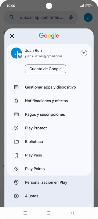 Pulsa Gestionar apps y dispositivo.
