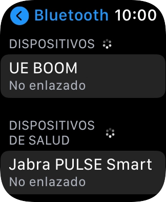 Pulsa el dispositivo Bluetooth deseado. Pulsa el dispositivo Bluetooth deseado.