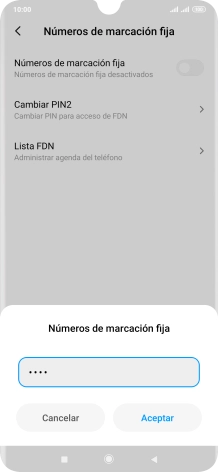 Introduce el código PIN2 y pulsa Aceptar. Introduce el código PIN2 y pulsa Aceptar.