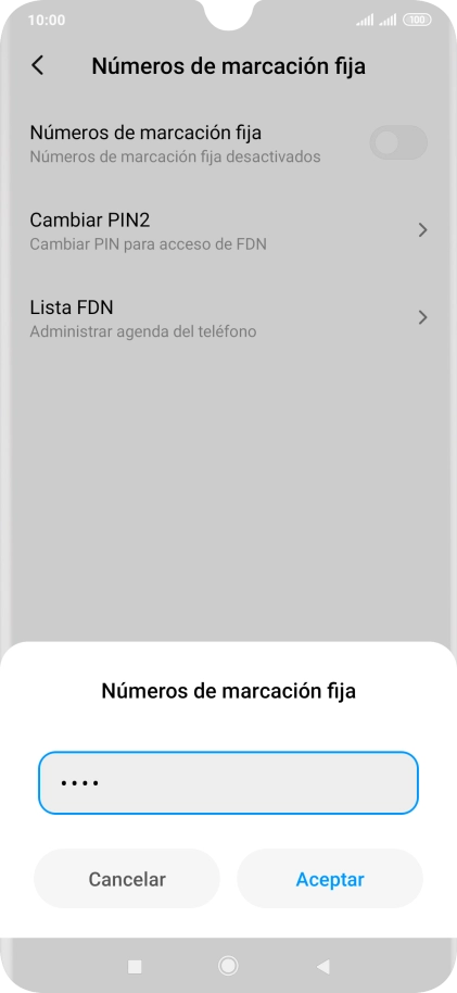 Introduce el código PIN2 y pulsa Aceptar. Introduce el código PIN2 y pulsa Aceptar.