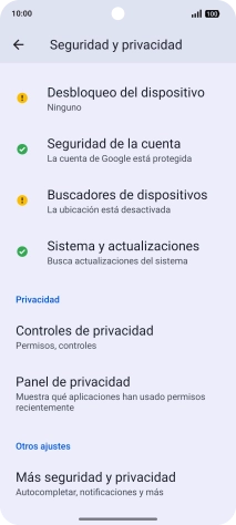 Pulsa Desbloqueo del dispositivo. Pulsa Desbloqueo del dispositivo.