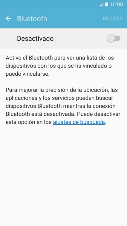 Pulsa el indicador para activar la función.