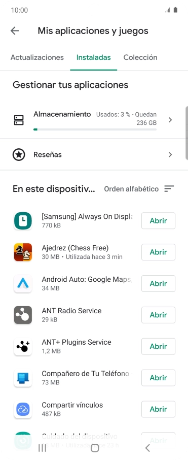 Pulsa la app deseada. Pulsa la app deseada.