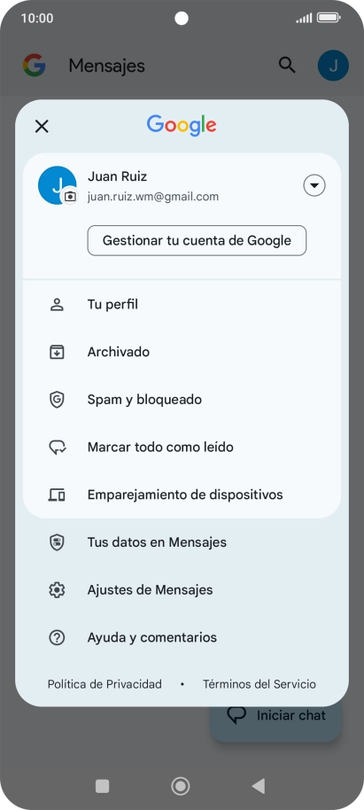 Pulsa Ajustes de Mensajes. Pulsa Ajustes de Mensajes.