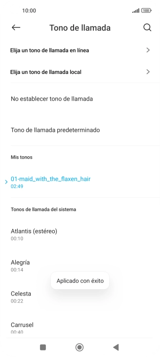 Pulsa la tecla de inicio para terminar y regresar a la pantalla de inicio. Pulsa la tecla de inicio para terminar y regresar a la pantalla de inicio.