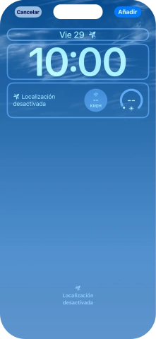 Si deseas personalizar la vista de la fecha en la pantalla de bloqueo, pulsa el widget de la fecha y sigue las indicaciones de la pantalla para seleccionar la vista de widgets deseada. Si deseas personalizar la vista de la fecha en la pantalla de bloqueo, pulsa el widget de la fecha y sigue las indicaciones de la pantalla para seleccionar la vista de widgets deseada.