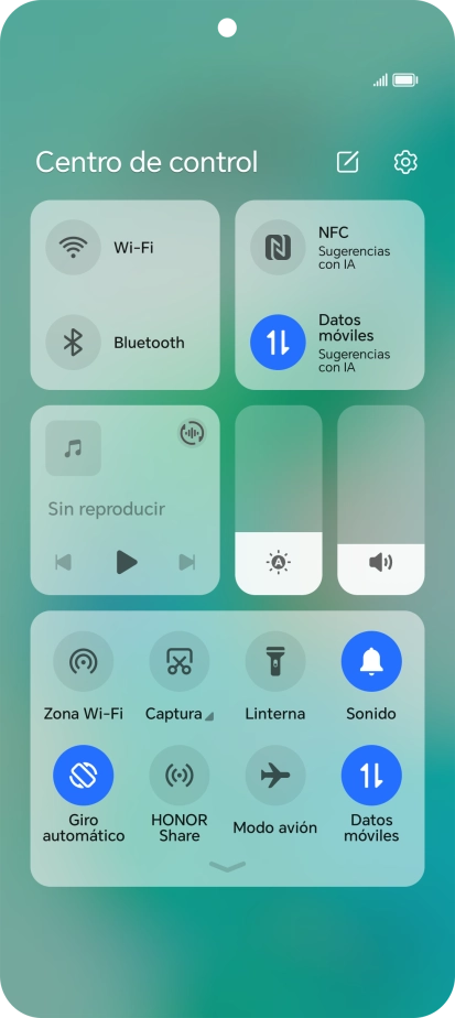 Pulsa el icono de modo de sonido las veces que sean necesarias para activar o desactivar el modo silencioso. Pulsa el icono de modo de sonido las veces que sean necesarias para activar o desactivar el modo silencioso.