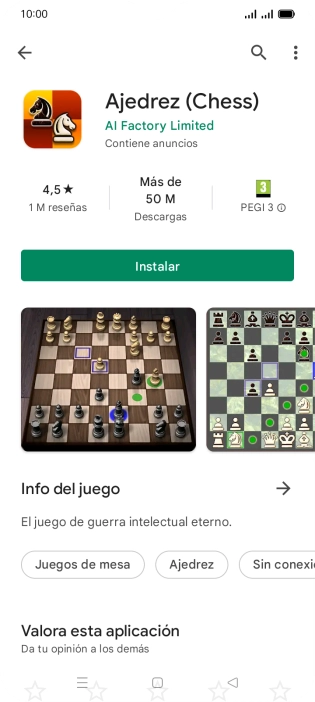 Pulsa Instalar y sigue las indicaciones de la pantalla para instalar la app. Pulsa Instalar y sigue las indicaciones de la pantalla para instalar la app.