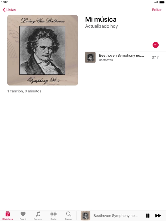 Pulsa el título de la canción. Pulsa el título de la canción.
