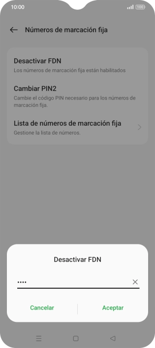 Introduce el código PIN2 y pulsa Aceptar. Introduce el código PIN2 y pulsa Aceptar.