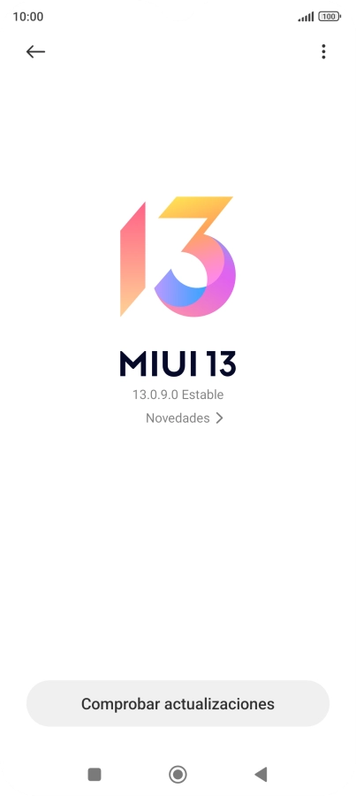 Pulsa Comprobar actualizaciones. Si hay una versión de software nueva disponible, aparecerá ahora en la pantalla. Sigue las indicaciones de la pantalla para actualizar el software del teléfono. Pulsa Comprobar actualizaciones. Si hay una versión de software nueva disponible, aparecerá ahora en la pantalla. Sigue las indicaciones de la pantalla para actualizar el software del teléfono.