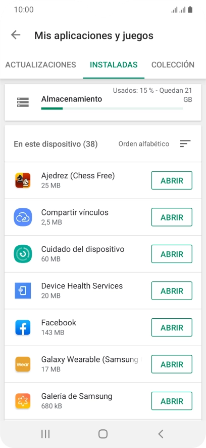 Pulsa la app deseada. Pulsa la app deseada.