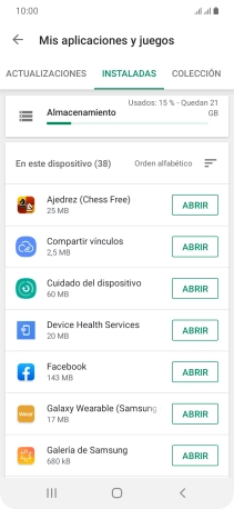 Pulsa la app deseada. Pulsa la app deseada.