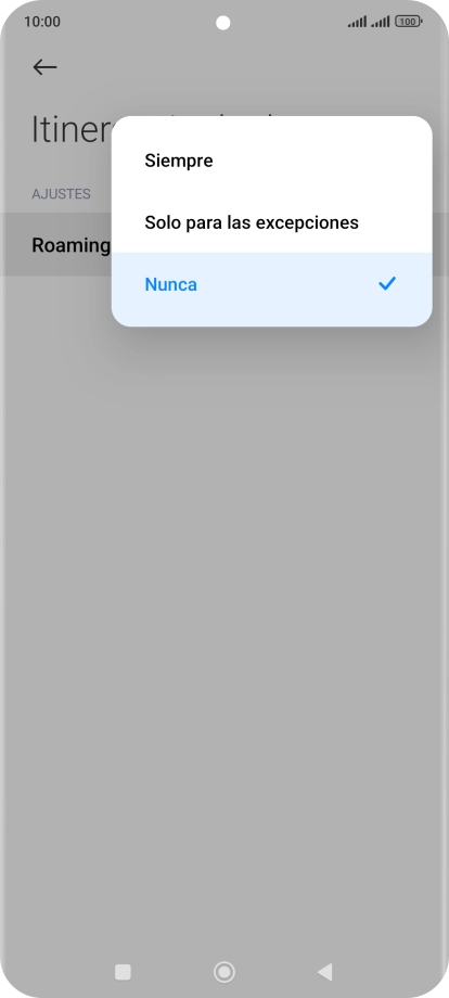 Pulsa el ajuste deseado para activar o desactivar la función. Pulsa el ajuste deseado para activar o desactivar la función.