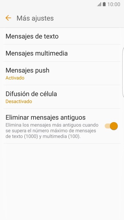 Pulsa Mensajes de texto. Pulsa Mensajes de texto.