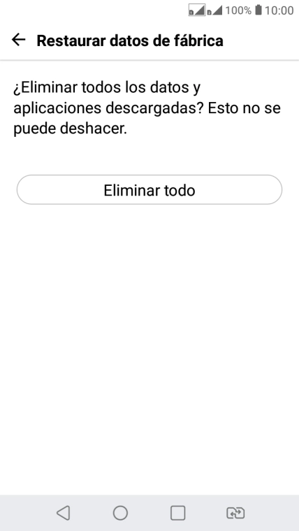 Pulsa Eliminar todo. Pulsa Eliminar todo.