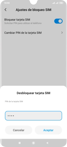 Introduce tu código PIN y pulsa Aceptar. Introduce tu código PIN y pulsa Aceptar.