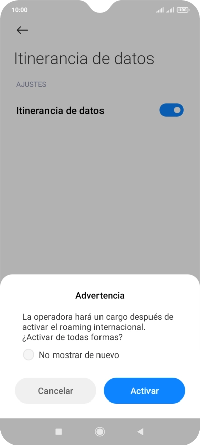 Pulsa Activar para activar o desactivar la función. Pulsa Activar para activar o desactivar la función.