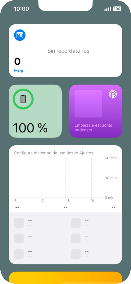 Desliza el dedo hacia arriba por la pantalla. Desliza el dedo hacia arriba por la pantalla.