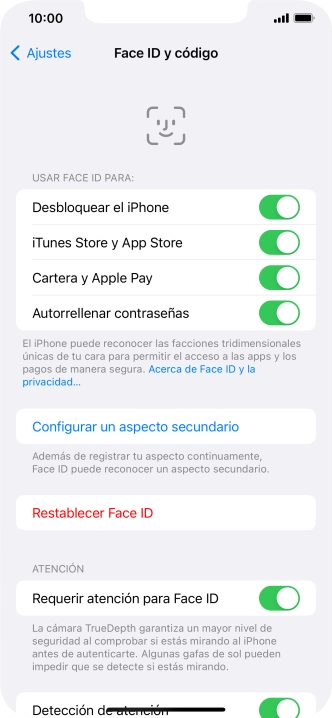 Pulsa el indicador junto a los ajustes deseados para activarlos o desactivarlos. Pulsa el indicador junto a los ajustes deseados para activarlos o desactivarlos.