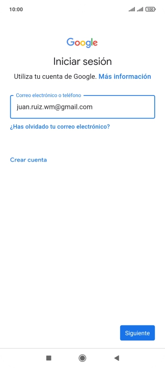 Pulsa Siguiente.