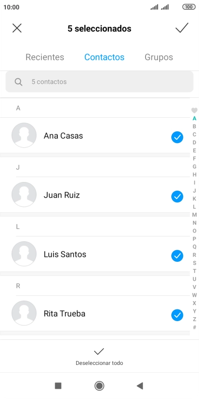 Pulsa el icono de aceptar. Pulsa el icono de aceptar.