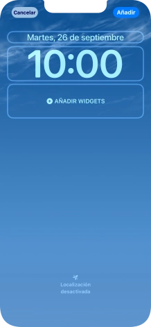 Si deseas personalizar la vista de la fecha en la pantalla de bloqueo, pulsa el widget de la fecha y sigue las indicaciones de la pantalla para seleccionar la vista de widgets deseada. Si deseas personalizar la vista de la fecha en la pantalla de bloqueo, pulsa el widget de la fecha y sigue las indicaciones de la pantalla para seleccionar la vista de widgets deseada.