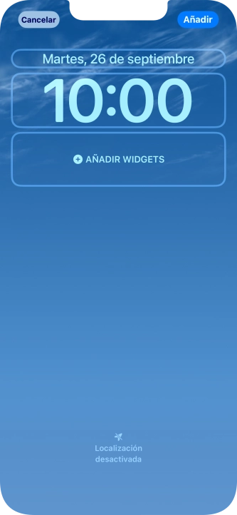 Si deseas personalizar la vista de la fecha en la pantalla de bloqueo, pulsa el widget de la fecha y sigue las indicaciones de la pantalla para seleccionar la vista de widgets deseada. Si deseas personalizar la vista de la fecha en la pantalla de bloqueo, pulsa el widget de la fecha y sigue las indicaciones de la pantalla para seleccionar la vista de widgets deseada.