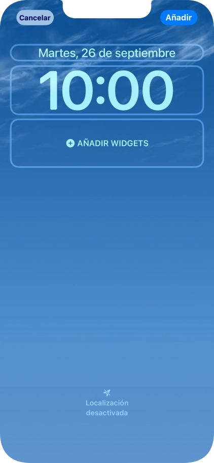Si deseas personalizar la vista de la fecha en la pantalla de bloqueo, pulsa el widget de la fecha y sigue las indicaciones de la pantalla para seleccionar la vista de widgets deseada. Si deseas personalizar la vista de la fecha en la pantalla de bloqueo, pulsa el widget de la fecha y sigue las indicaciones de la pantalla para seleccionar la vista de widgets deseada.