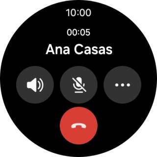 Pulsa el icono de finalizar llamada. Pulsa el icono de finalizar llamada.