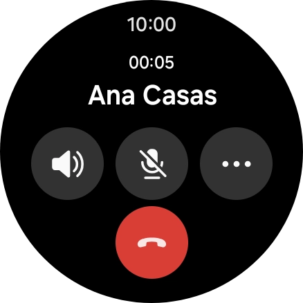 Pulsa el icono de finalizar llamada. Pulsa el icono de finalizar llamada.