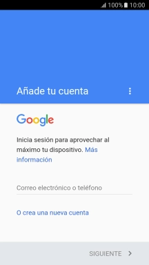 Si no tienes una cuenta de Google, pulsa O crea una nueva cuenta y sigue las indicaciones de la pantalla para ver cómo crear una cuenta nueva. Si no tienes una cuenta de Google, pulsa O crea una nueva cuenta y sigue las indicaciones de la pantalla para ver cómo crear una cuenta nueva.