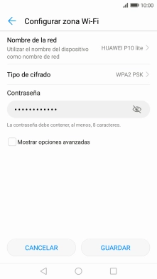 Introduce el nombre deseado de la conexión wifi y pulsa GUARDAR. Introduce el nombre deseado de la conexión wifi y pulsa GUARDAR.