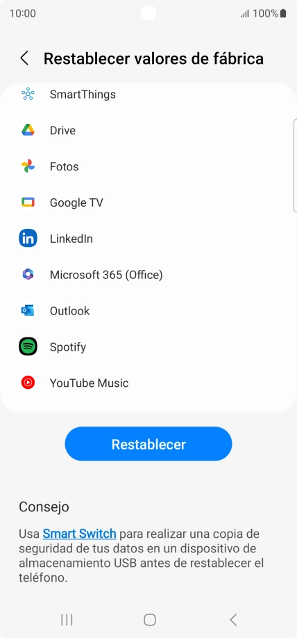 Pulsa Restablecer. Pulsa Restablecer.